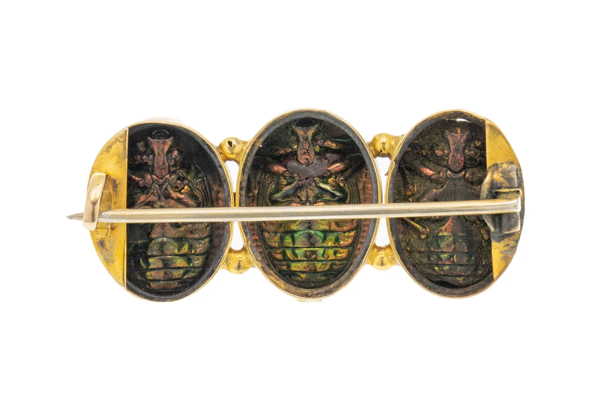 Antique Scarab Beetle Brooch