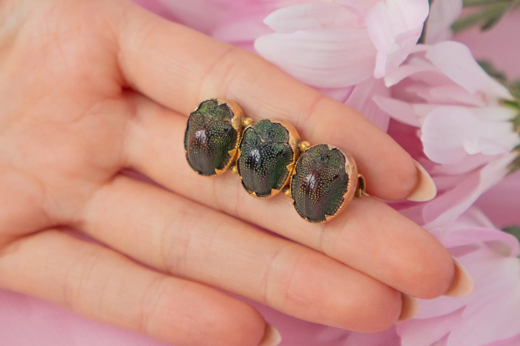 Antique Scarab Beetle Brooch