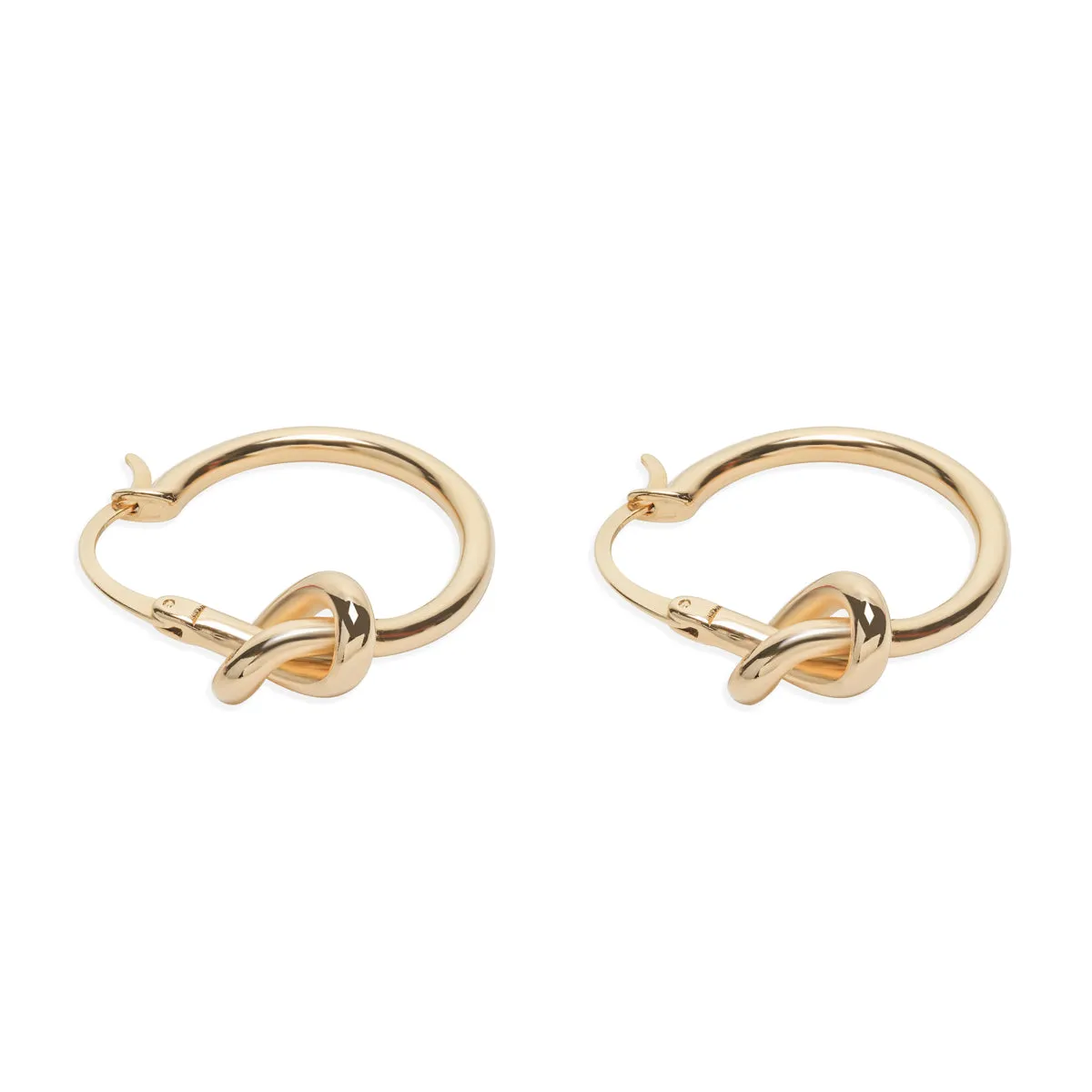 Gold Knot Hoop Earrings