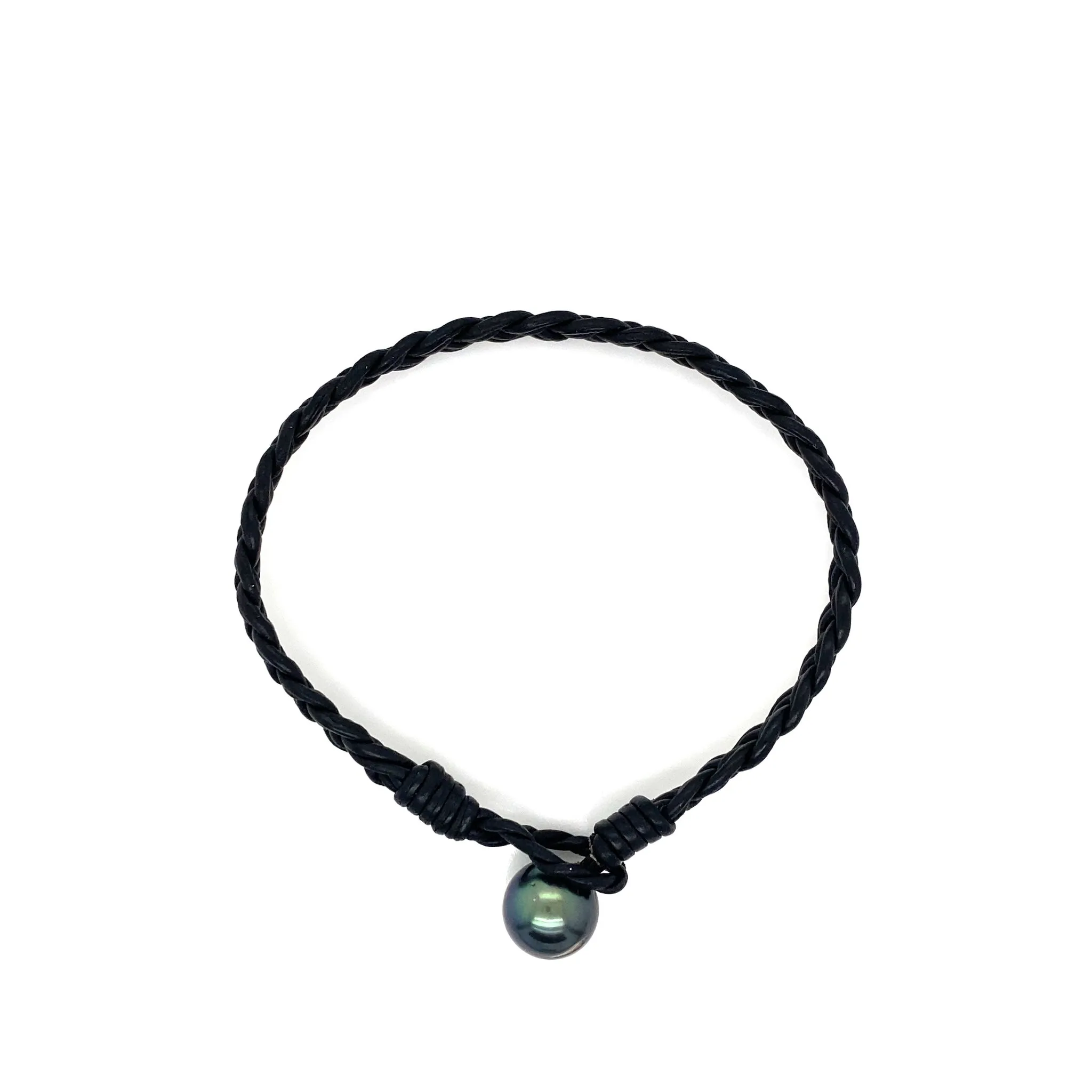 Men's Tahitian Pearl & Leather Bracelets