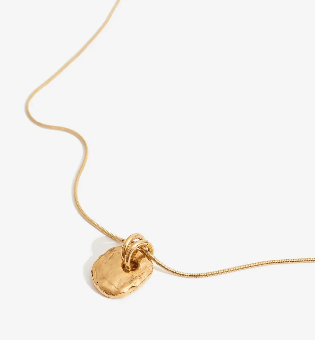 RS No 37 Disc Necklace 40cm Gold Plate