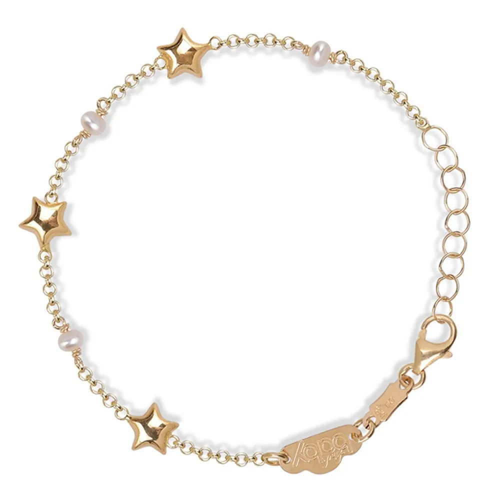 Triple Star Pearl Bracelet